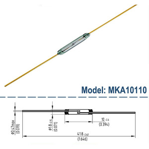 สวิตช์รีดแม่เหล็กขนาดเล็ก HKFAST MKA10110 แบบเปิดปกติ พร้อมสายเคลือบทอง - Product Image 2
