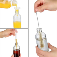 Petites bouteilles en verre de 30 ml et 60 ml avec couvercles hermétiques, flacons transparents de type Boston pour jus, shots de gingembre, potions, huiles
