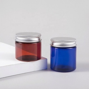 New Arrival 50g PET <b>Plastic</b> Bottle Blue Straight Sided Cosmetic Lotion Cream <b>Jar</b> - Product Image 6