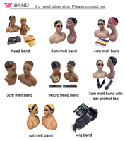 En gros, Bande élastique réglable avec logo personnalisé pour perruques, supports de perruques, filets à dentelle, bandeaux de couture, rubans pour cadeaux de mariage et de Noël