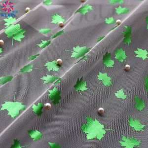 ชุดเดรสลำลองสำหรับการแสดงบนเวทีผ้าทอตาข่าย<span class=keywords><strong>ผ้า</strong></span>ถักลายใบเมเปิ้ลโพลีเอสเตอร์ออกแบบได้ตามต้องการ - Product Image 1