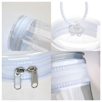 Sac de rangement et de présentation pour poupées, en PVC transparent épaissi, avec fermeture éclair, grande capacité, portable et anti-poussière