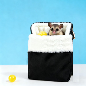 Hanging <b>Nest</b> For Hamster Plush Warm Cotton Sleeping Bag Purple Rectangle Indoor Pet <b>Bed</b> Small Animal Supplies - Product Image 4