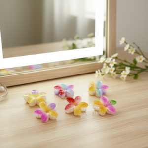 Fermaglio per capelli Angelina Frangipani con strass, 8 cm, design floreale colorato per donne e ragazze - Product Image 2