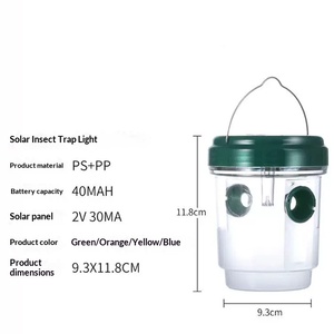 Trampa para Avispas Solar Duradera al por Mayor con LED, Atrapa Insectos Colgante para Negocios de Suministros de Jardín - Product Image 5