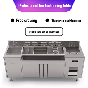 בר נירוסטה נייד כבד דלפק מנגל תחנה קוקטייל שחור נייד עבור 220v עבור מלון & שימוש במסעדה - Product Image 6