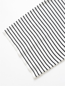 Trendy Boutique 2025 Clothes Women Vendor Elegant Sexy Blouses <strong>Shirt</strong> Knitted Short Sleeve Stripped Cropped Tops T-<strong>shirt</strong> - Product Image 4