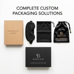 Antifaz de Bambú para Viajes de Negocios, Diseño <span class=keywords><strong>Elegante</strong></span>, Antifaz para Dormir para Hombres y Mujeres, Set de Hotel con Logotipo Personalizado - Product Image 3