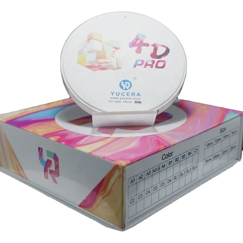 Yucera שיניים zirconia בלוק שווא 4D פרו שיניים מעבדת שיניים אספקת zirconia דיסק פקה cad שיניים