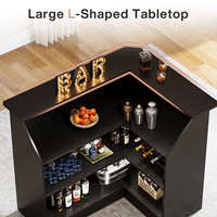 Mueble Bar Esquinero en Forma de L de Madera Ecológica Multifuncional Estilo Americano, Personalizado de Fábrica, Superventas 2026