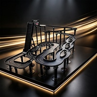 Jeu de simulation automobile personnalisé avec circuit de course à billes en métal, labyrinthe d'obstacles et plateau de rallye pour compétition de flipper à billes