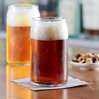 Vaso de Vidrio Personalizado de 16 oz (475 ml) con Tapa, Estilo Clásico, para Beber Directamente, Uso en Exteriores y Fiestas