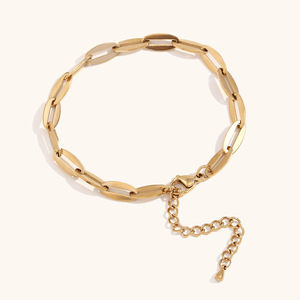 Chaîne <span class=keywords><strong>de</strong></span> <span class=keywords><strong>cheville</strong></span> simple en forme <span class=keywords><strong>de</strong></span> lèvre, plaquée <span class=keywords><strong>or</strong></span> 18 carats, en acier inoxydable, nouvelle collection d'été, accessoire <span class=keywords><strong>de</strong></span> fête polyvalent et tendance pour femme Rz - Product Image 2