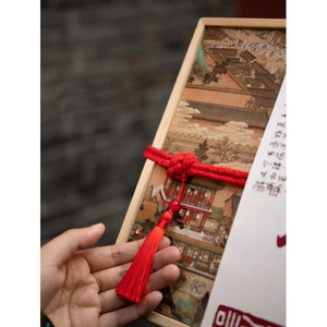 Caja de regalo de madera para el Festival de Primavera, caja rectangular de almacenamiento para té, galletas, frutas secas, embalaje de Año Nuevo, origen Shandong - Product Image 3