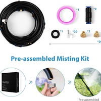 Kit de système de refroidissement par brumisation extérieur F34 pour terrasse serre jardin patio arrosage arrosage Mister Line atomiseur de pulvérisation