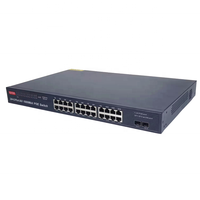 Commutateur PoE 24 ports Gigabit 10/100/1000 Mbps 450W IEEE802.3AT avec 2 ports RJ45 Uplink, montage en rack