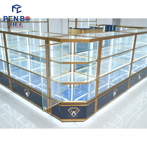 Kiosque de centre commercial au design unique pour bijoux et parfums, avec vitrine centrale en verre trempé, pour bijouteries dans les centres commerciaux - Product Image 4
