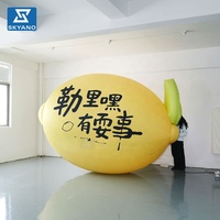 Modèle de citron géant gonflable personnalisé pour la promotion, la publicité et la décoration lors des salons professionnels et des marchés agricoles
