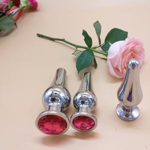 Bouchons anaux vaginaux en métal <span class=keywords><strong>3D</strong></span> S/M/L pour femmes - Jouets sexuels BDSM imperméables - Product Image 1