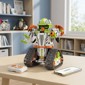 Set de Construcción de Robots STEM de Plástico de 539 Piezas, Vehículo de Pista RC Inalámbrico, Ladrillos DIY, Juguete con Control Remoto y <span class=keywords><strong>App</strong></span> - Product Image 3