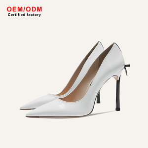 Escarpins élégants en cuir de vachette à <span class=keywords><strong>bout</strong></span> <span class=keywords><strong>pointu</strong></span> pour <span class=keywords><strong>femme</strong></span>, faits main, nouvelle collection printemps, <span class=keywords><strong>talon</strong></span> fin, coupe basse, avec nœud décoratif, personnalisables OEM - Product Image 1