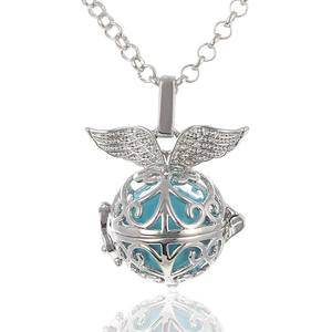 ODM-colgante <span class=keywords><strong>de</strong></span> ala <span class=keywords><strong>de</strong></span> Ángel <span class=keywords><strong>de</strong></span> aromaterapia, jaula <span class=keywords><strong>de</strong></span> bola, difusor <span class=keywords><strong>de</strong></span> aceite, collar para enamorados - Product Image 2