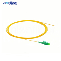 Pigtail Fibre Optique LC APC 0,9 mm G652D Jaune LSZH MM SX pour Déploiement Réseau FTTX 5G - Vente Directe Usine