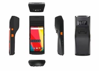Lector de huella dactilar con impresora térmica integrada, terminal pos inteligente con wifi, android, 4g, pda, escáner