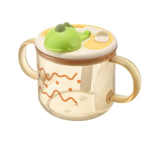 Tasse à lait PPSU pour enfants, grande capacité de 350ml, avec double poignée, avec paille et couvercle, pour bébés de 1 à 2 ans - Product Image 5