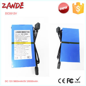 Batteria ricaricabile agli ioni di litio 12V 9800mah 5V 20Ah del rifornimento della fabbrica con uscita USB cc per la macchina fotografica del CCTV della luce principale - Product Image 6