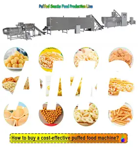 Zorgeloze After-Verkoop Poffelmachine Voor Maïs-En Rijstvoedsel Met Gepofte Maïssnackmachine
