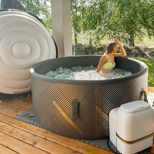 <span class=keywords><strong>Vasca</strong></span> Idromassaggio Gonfiabile Portatile per 4 Persone, Spa da Esterno con Riscaldatore e Pompa per Giardino e Relax - Product Image 2