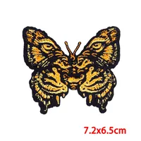 Patchs brodés gothiques tête de mort, papillon punk, cercueil, thermocollants, pour vêtements, vestes, sacs à dos, décoration DIY, vente en gros