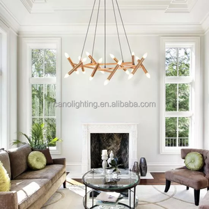 Moderno e minimalista Antenna a forma di staffa Led ristorante personalità Bar azienda Front negozio di abbigliamento da caffè lampadario lineare - Product Image 6