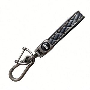 LC910 Custom Logo Printed Personalized Keychains PU <b>Leather</b> <b>Key</b> <b>Chains</b> Promotion Car Brand <b>Key</b> Holder Ring Metal Keychain Gift - Product Image 1