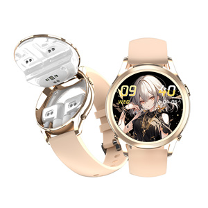2025 El mejor regalo para mujeres Reloj inteligente dorado <span class=keywords><strong>2</strong></span> en 1 Reloj inteligente de moda para mujeres con <span class=keywords><strong>Airpods</strong></span> Relojes inteligentes al por mayor para damas - Product Image 1