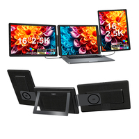 Monitor Portátil Triple QHD de 16 Pulgadas y 2.5K, sRGB 100%, Extensor de Pantalla para Portátil Desmontable, Monitores Portátiles para Trading Plug & Play