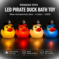 Juguete de Baño de Alpaca Luminosa, Pato Flotante con Luz, Llama con Sensor de Agua, Patito LED para Bebés y Niños, para la Hora del Baño