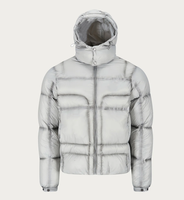 Dernière Veste Doudoune Courte Matelassée Homme en Duvet d'Oie Blanc 90/10, Chaude pour l'Hiver