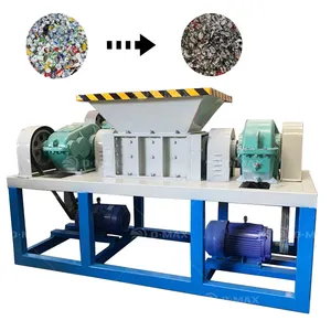 Triturador de tecido de eixo duplo de alta eficiência/máquina trituradora de cabo de cobre para reciclagem