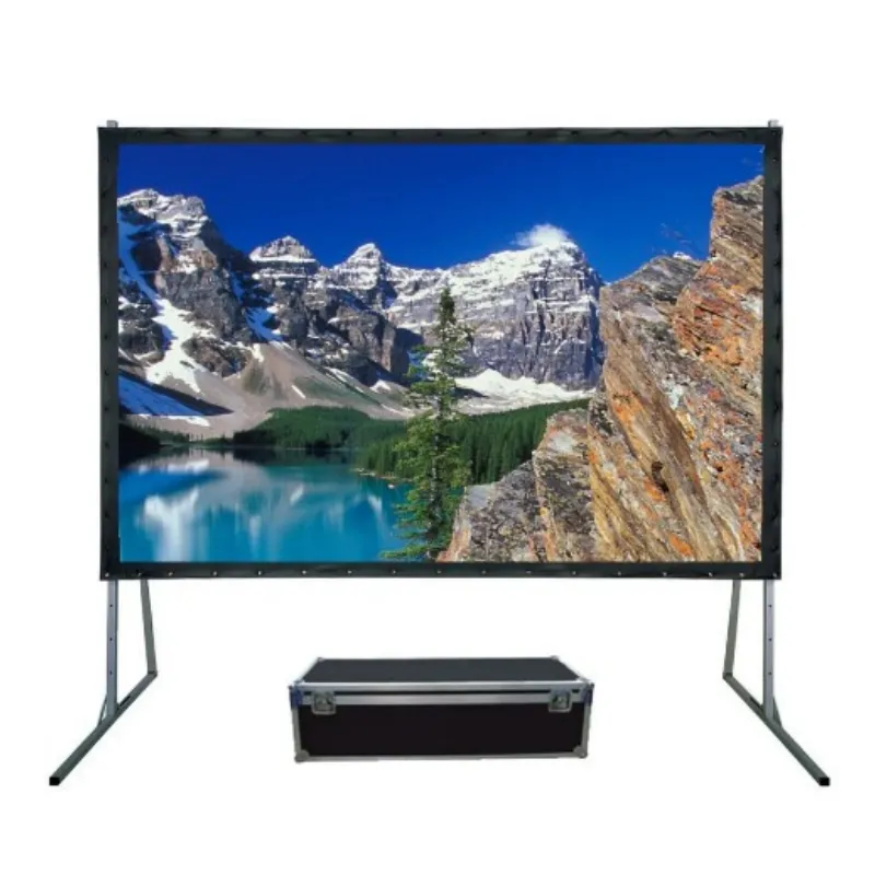 200 inch foldable fast frame large outdoor projection fast fold rear front fast folding projector projection screen with draps