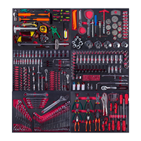 Coffret d'outils d'atelier en acier inoxydable de qualité industrielle, 258 pièces, avec tiroirs roulants et organisateur