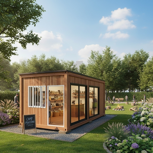 Estudio de Acero Ligero para Hogares Modernos Cabaña Oficina de Jardín Villa <span class=keywords><strong>Cobertizo</strong></span> de Jardín Prefabricado Casa Modular Casa de Patio Trasero - Product Image 1