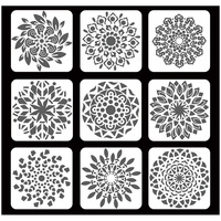 Plantillas de Dibujo Bonvada Blancas a Todo Color en PET, Juego de Plantillas para Dibujar con Embalaje en Blíster para Plantillas de Dibujo Creativas