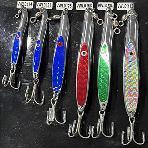 Leurre en métal Flutter Spoon pour la pêche à la traîne en mer et la pêche en eau salée, leurre à spinner en ligne pour la pêche au bar/à la truite avec hameçons, leurre de pêche en métal - Product Image 5