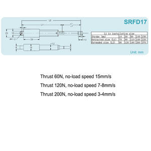 Bringsmart 10mm SRFD17 12v Dc IP54 Robot tige télescopique électrique interrupteur de fin de course intégré en ligne <span class=keywords><strong>Micro</strong></span> actionneur linéaire électrique - Product Image 2