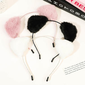 Zwarte Kat Oren Halloween Hoofdbanden Voor Vrouwen Harige Poesjes Kostuums Accessoires <span class=keywords><strong>Kitty</strong></span> Oor Hoofdband - Product Image 2
