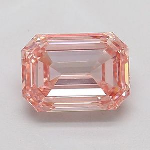 Diamant de laboratoire rose intense fantaisie de qualité supérieure, 1,18 carat, taille émeraude, clarté VS2, CVD, certifié IGI - Product Image 1