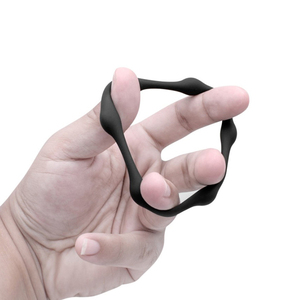 Anillo para pene OEM de silicona negra de doble tamaño para retrasar la eyaculación masculina y mejorar la experiencia sexual. - Product Image 4