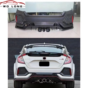 Kit de carrocería de alta calidad directo de fábrica, parachoques delantero, parachoques trasero, faldones laterales, alerón y parrilla para Honda <span class=keywords><strong>CIVIC</strong></span> <span class=keywords><strong>TYPER</strong></span> 2016-2022 - Product Image 5